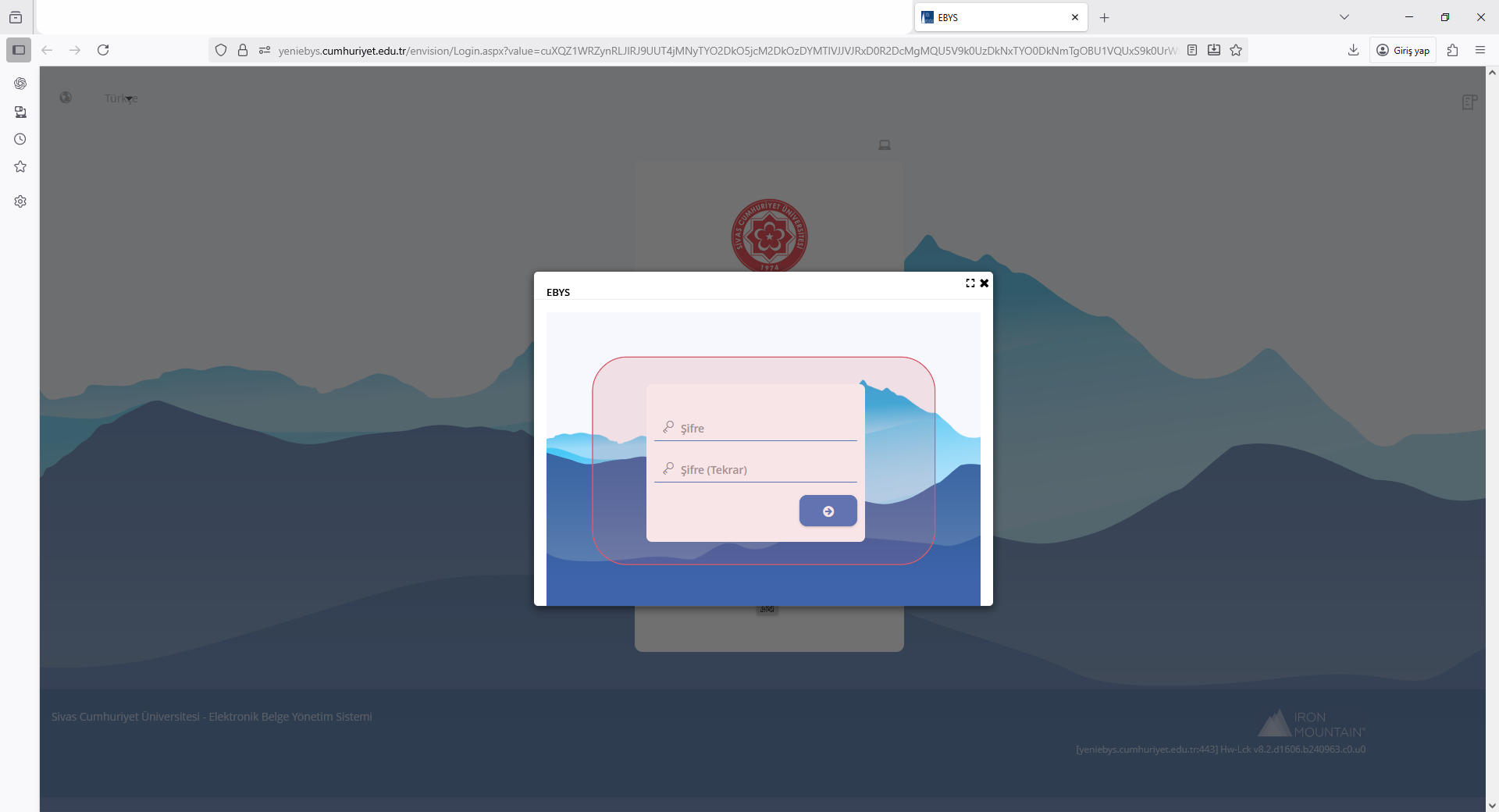 Şifre Yenileme Sayfası